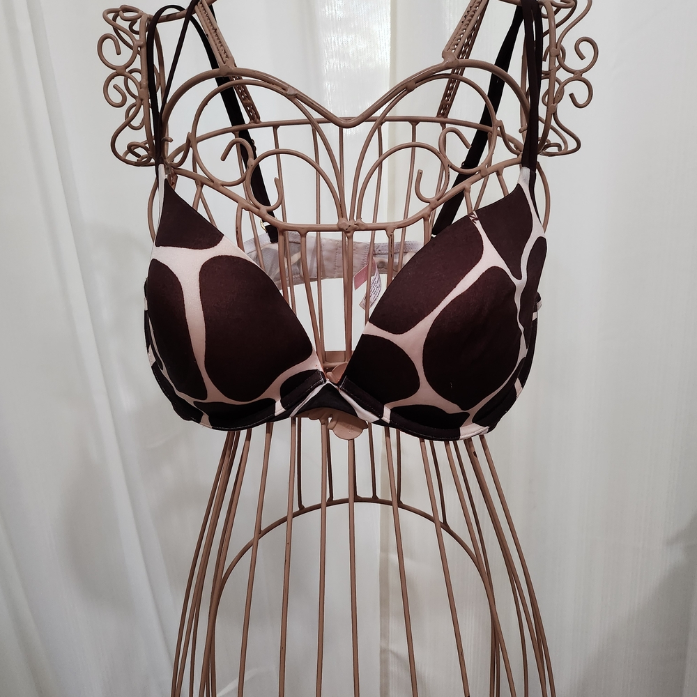 Chic Brown and Cream Women's Bra VS